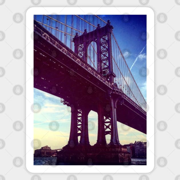 Manhattan Bridge, New York City Sticker by eleonoraingrid